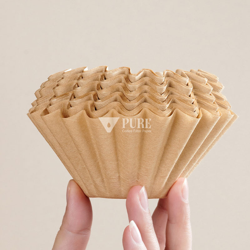 Eco Heat Disposable Basket Coffee Filters Paper, OEM B01 Unbleached Basket Coffee Filter Paper