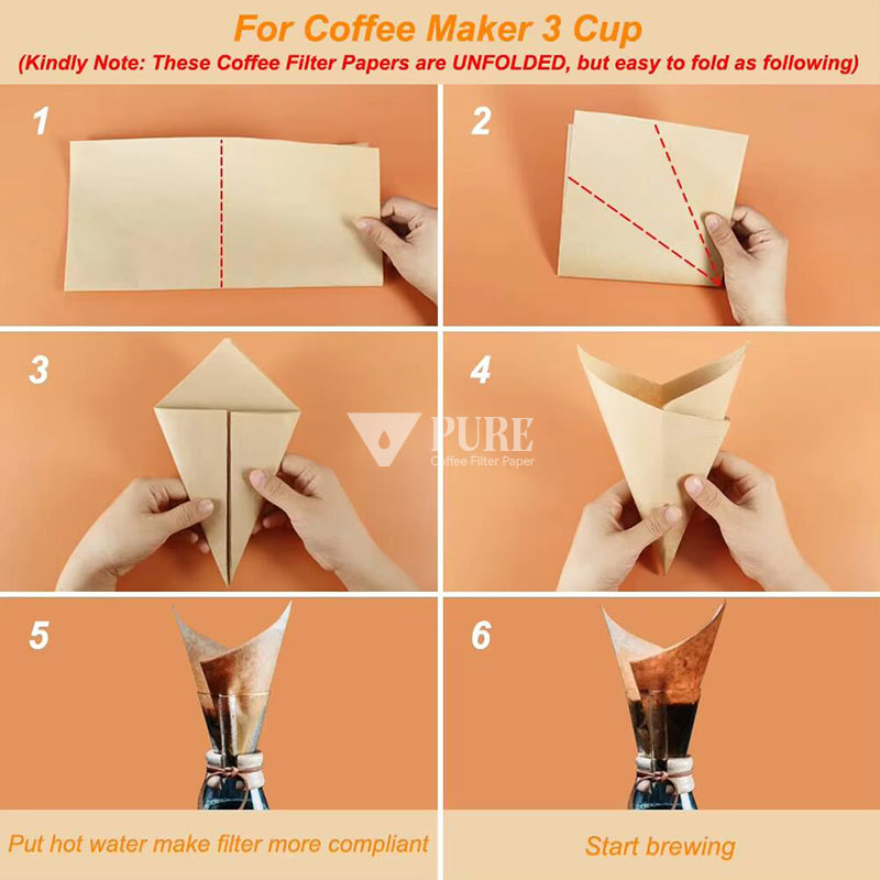 Saco de filtro de papel quadrado para café (disponível em tamanhos diferentes)