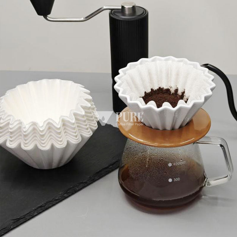 Eco Heat Disposable Basket Coffee Filters Paper, OEM B01 Unbleached Basket Coffee Filter Paper