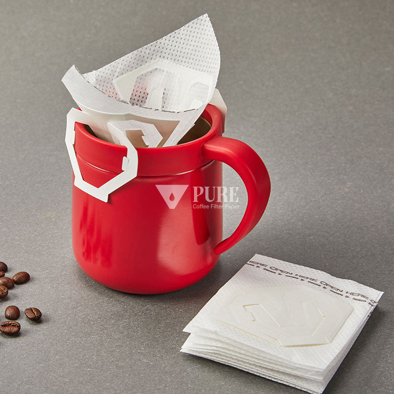 Saco de papel de filtro de café descartável 100 peças (quadrado)